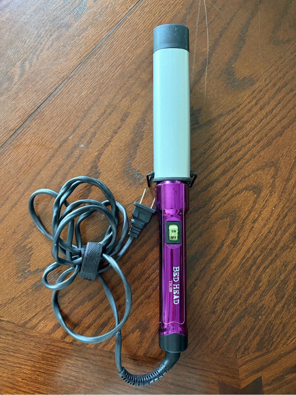 BedHead Ceramic Curling Iron - Purple Barrel with Silver Plate